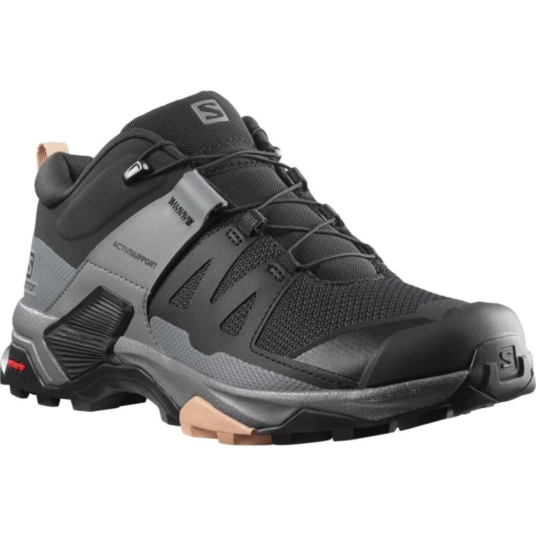 Black Salomon X Ultra 4 Women's Hiking Shoes | IE LG6235